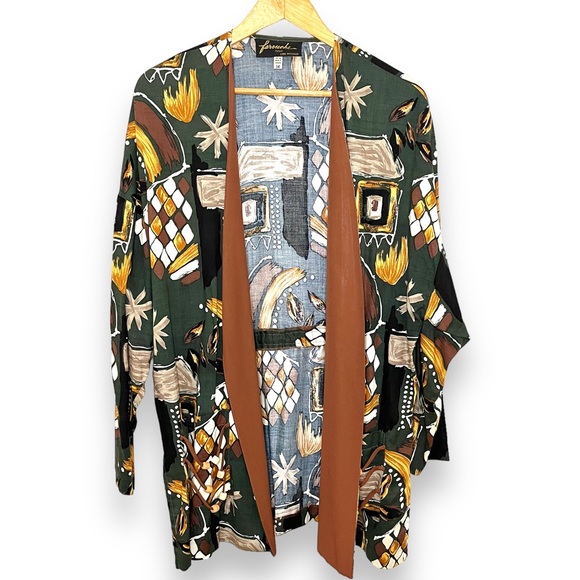 Vintage 80's Boho Funky Blazer Cardigan Jacket - Picture 5 of 15